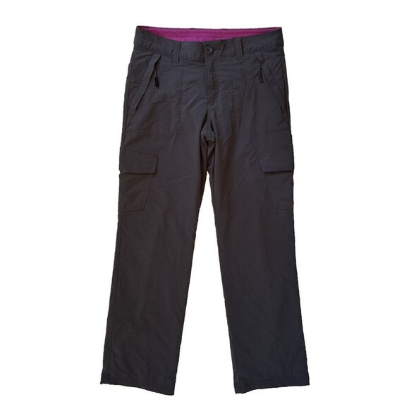Eddie‎ Bauer Pants Womens 6 Grey Cargo Polar Fleece Lined Storm Repel Fabric - Picture 2 of 12